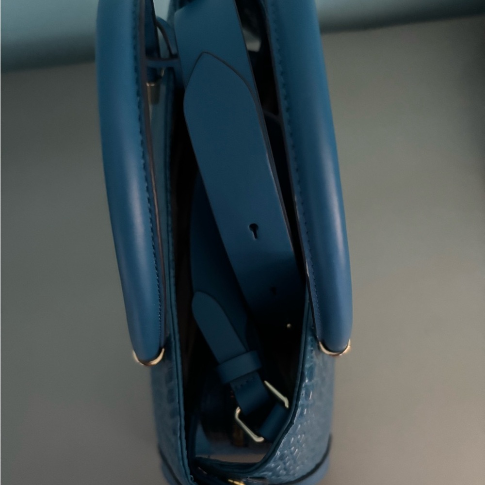NWOT Women's Radley London Faux Croc Bag Medium Sky Blue/Gold hardware - Picture 9 of 9